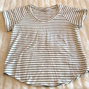 LOFT Striped cuff sleeve tee